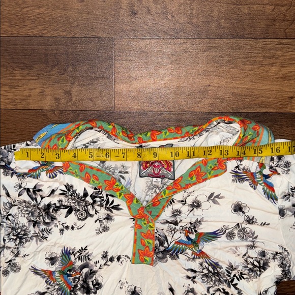 Johnny Was Size Extra Large The Janie Favorite Polo Swing Dress Bird Print Comfy - Picture 12 of 15
